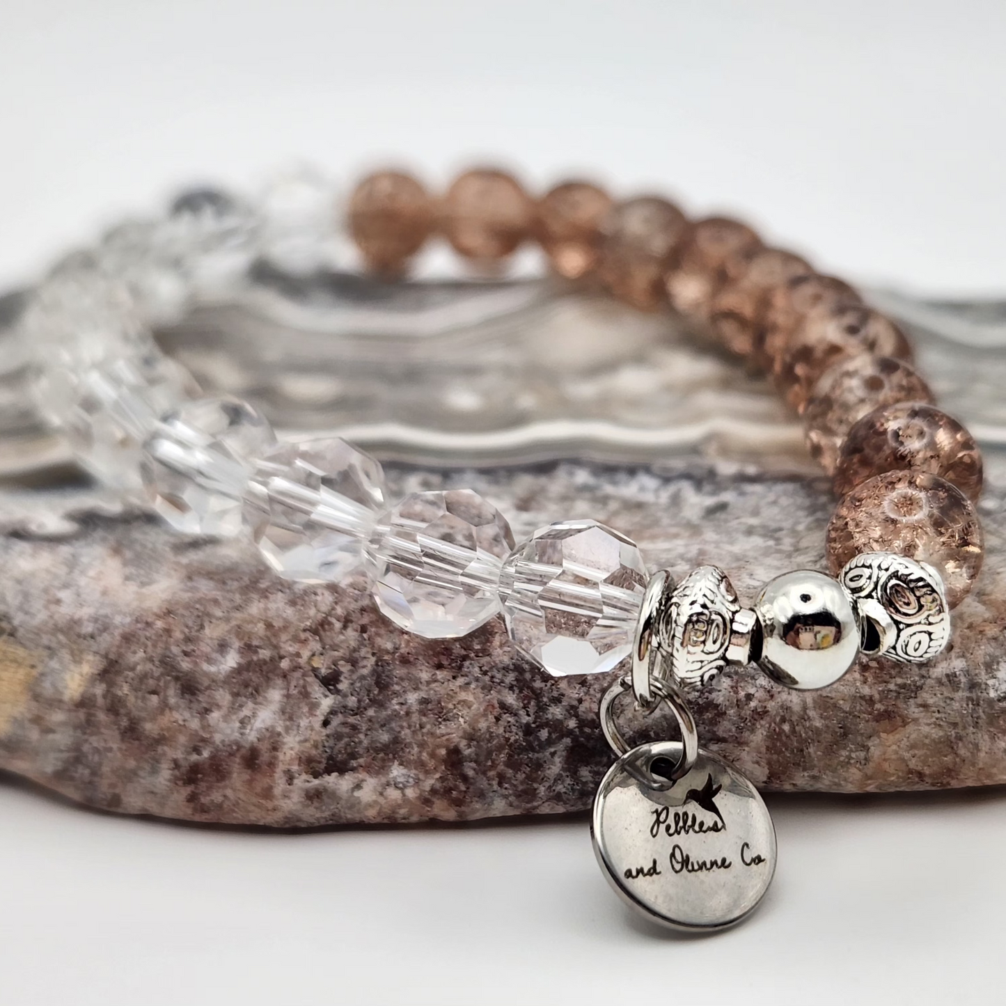 Glass and Crystal Bracelet