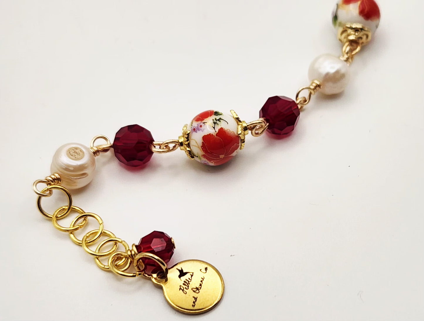 Crimson Bloom Bracelet