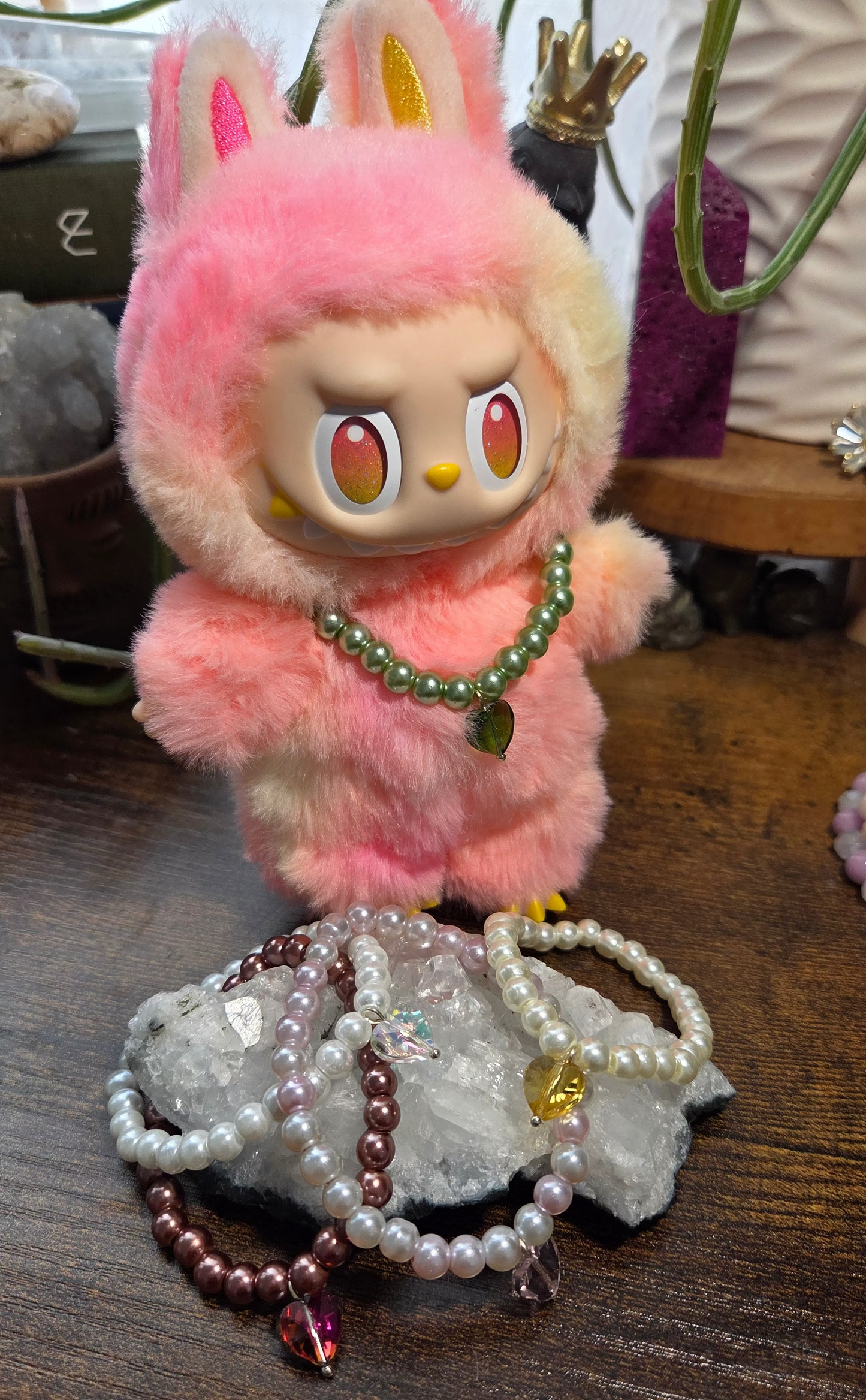 Bubu Heart Necklace (Labubu accessory)