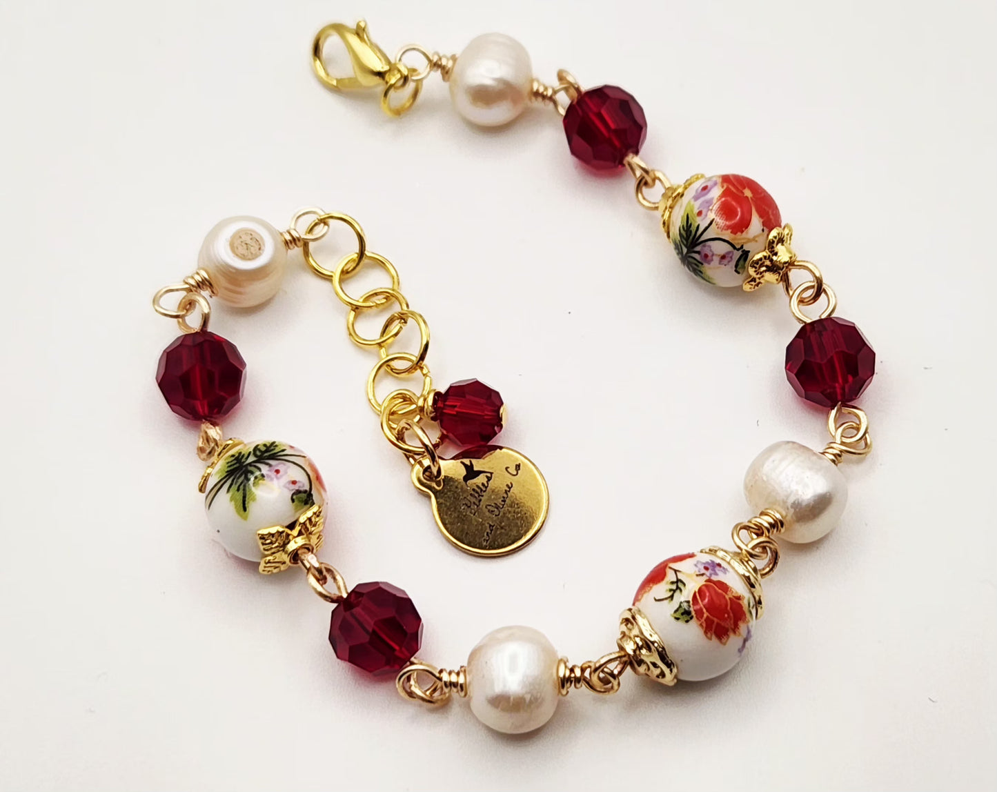 Crimson Bloom Bracelet